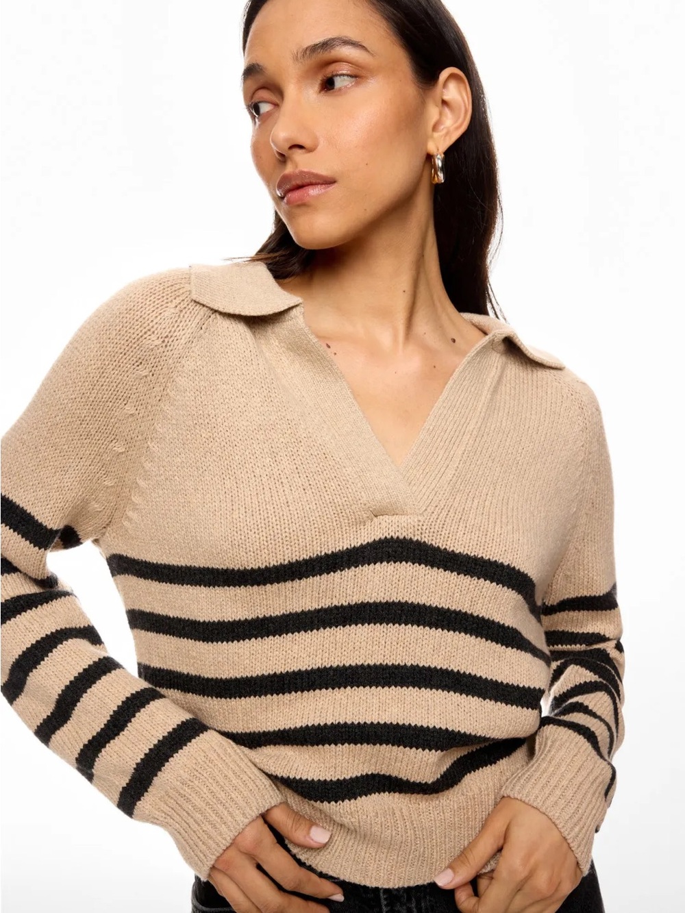 NWOT marine layer Berkeley striped sweater polo, size M
